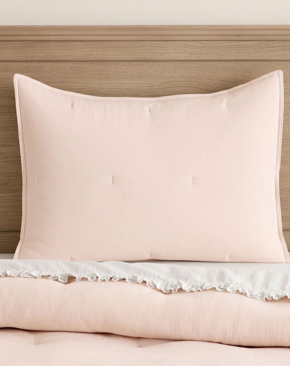 Pottery Barn Soft Gauze Pillow Sham Standard Pink NWT